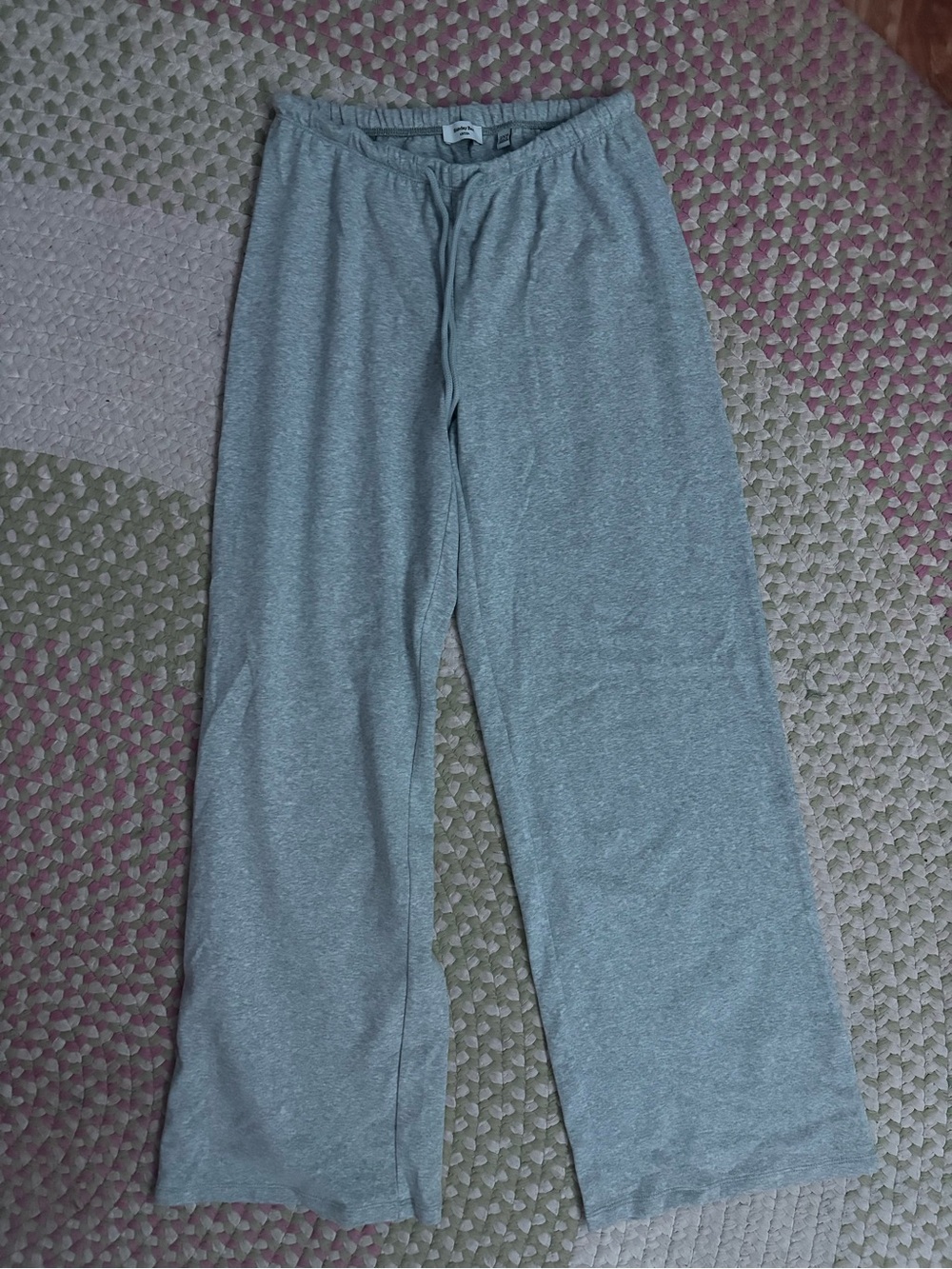 Aritzia Heather Gray Wide-Leg Lounge Pants